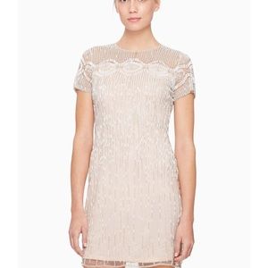 NWT Parker size 2 woman’s blush beaded cocktail dress